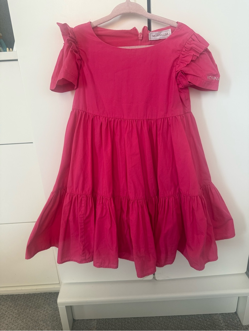 MonnaLisa Girls' Fuchsia Dress (4T)